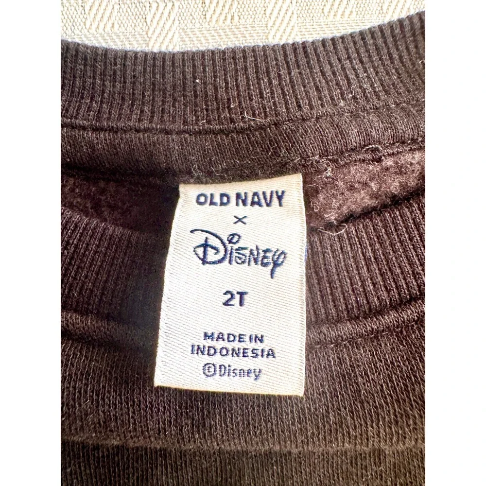 Old Navy Disney Halloween Mickey Mouse Boo Sweatshirt Black Toddler 2T Spooky